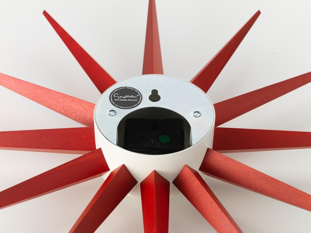 Sunburst Clock red