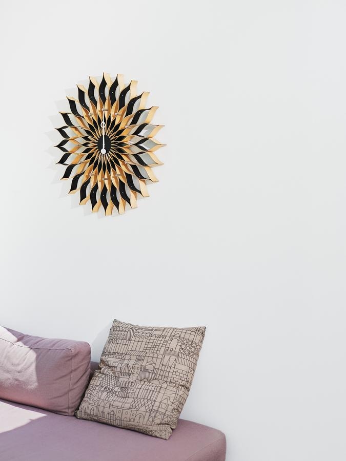 Sunflower Clock birch/black