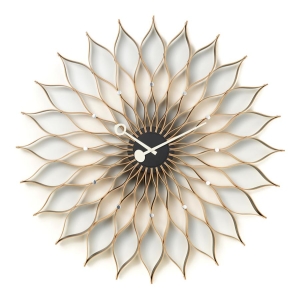 Sunflower Clock birch/black