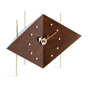 Diamond Clock, solid walnut