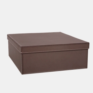 STORAGE BOX W/LID LRG ELEPHANT/WH