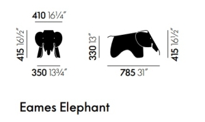 Eames Elephant (Plastic), ice grey