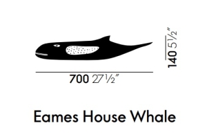 Eames House Whale, ash, hand-painted