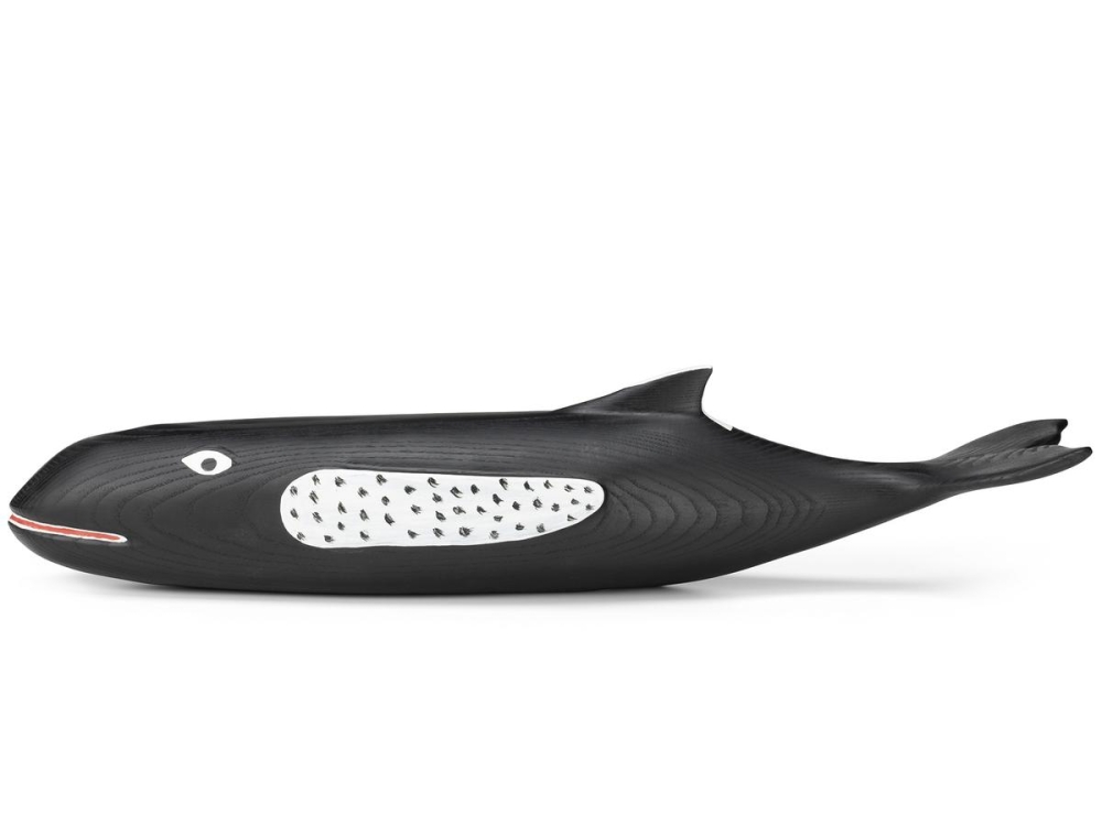 Eames House Whale, ash, hand-painted