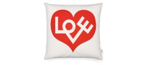 Graphic Print Pillows Love, crimson