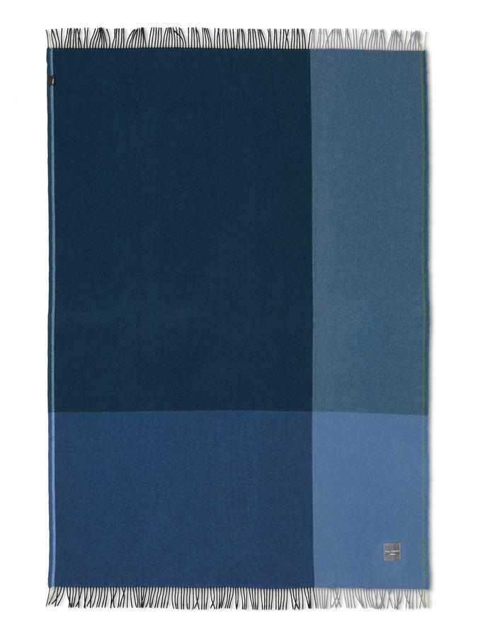 Colour Block Blanket black-blue