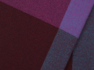 Colour Block Blanket blue-bordeaux