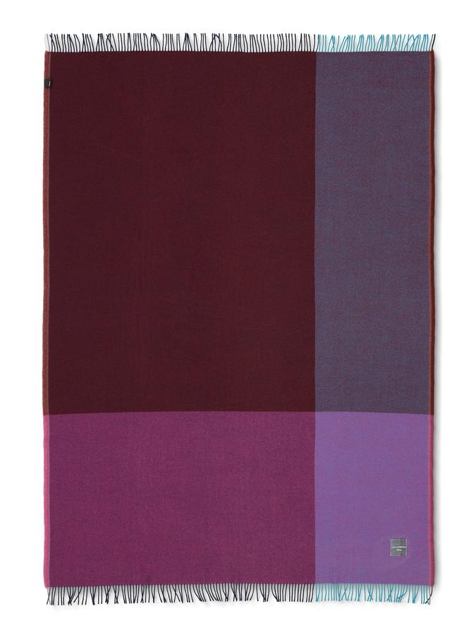 Colour Block Blanket blue-bordeaux